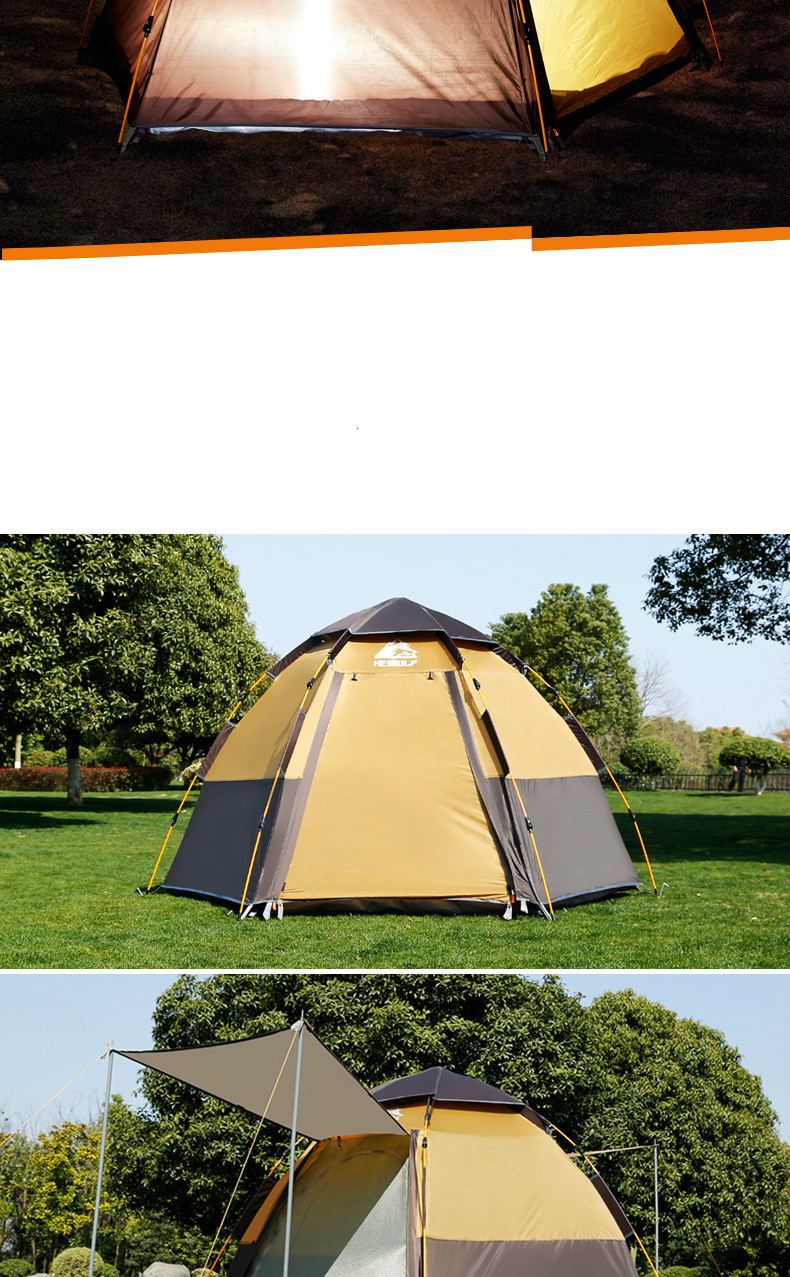 Cheap Goat Tents Hewolf Quick Automatic Open Tent 3 8 Person Double Layer Large Camping Family Outdoor Recreation Party Tents Awning Beach Tent Tents 